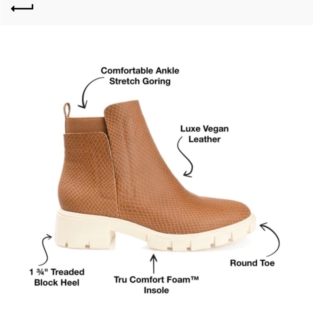 Journee collection cognac jeeva boots - Picture 7 of 8